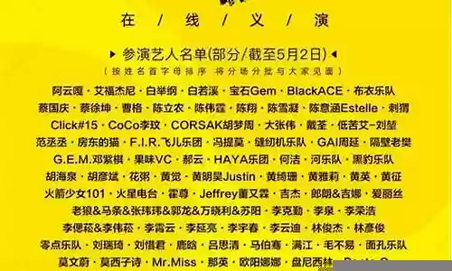 相信未来义演首场阵容插图
