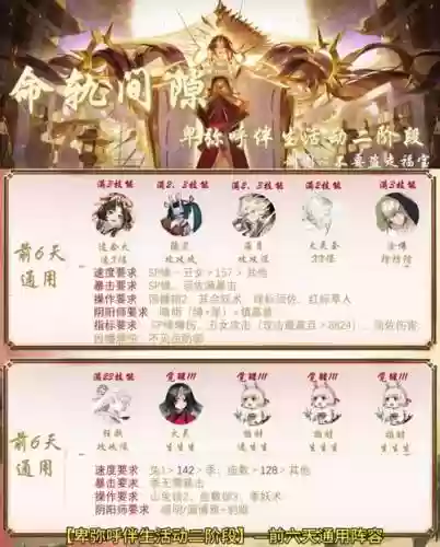 残月推荐阵容插图
