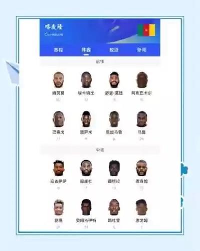 喀麦隆首发阵容搭配插图