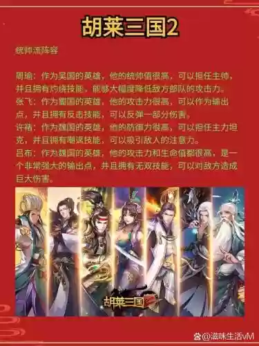 胡莱三国后期阵容搭配插图