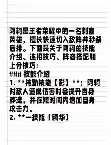 上单阿轲带技能插图1