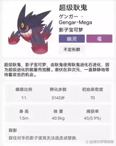 神奇宝贝百万耿鬼的技能插图1