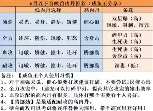 梦幻西游法术内丹搭配插图