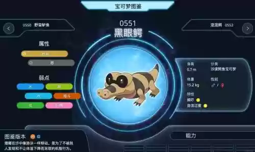 黑二黑眼鳄技能表，黑眼鳄个体值插图