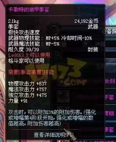 拳刹70版本装备，70级拳套插图1