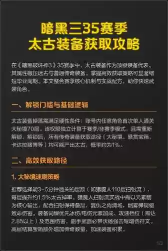 暗黑3太古装备获取途径，暗黑3 太古装备怎么出插图